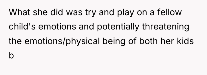 What she did was try and play on a fellow...