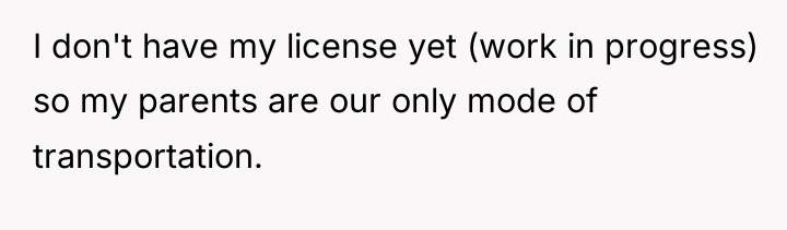 I don't have my license yet (work in progress) so...