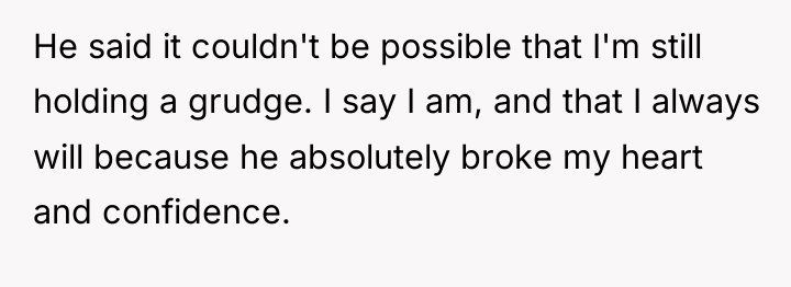 He said it couldn't be possible that I'm still holding...