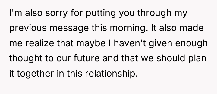 I'm also sorry for putting you through my previous message...