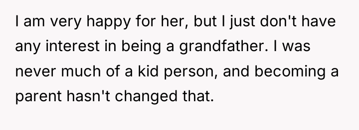 I am very happy for her, but I just don't...