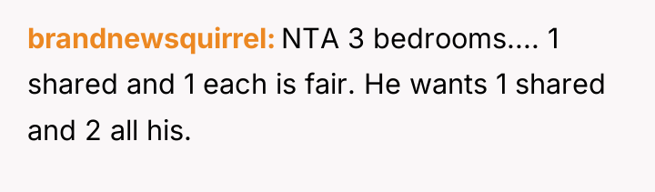brandnewsquirrel NTA 3 bedrooms.... 1 shared and 1 each is...