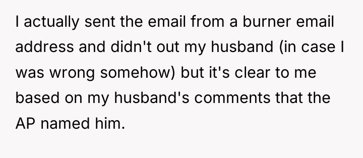 I actually sent the email from a burner email address...