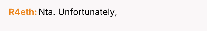 R4eth Nta. Unfortunately,