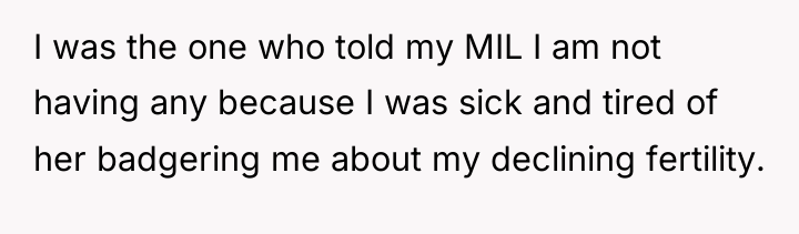 I was the one who told my MIL I am...