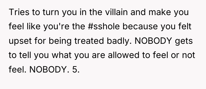 Tries to turn you in the villain and make you...
