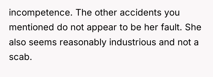 incompetence. The other accidents you mentioned do not appear to...