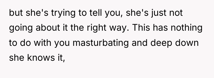 but she's trying to tell you, she's just not going...