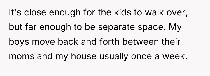 It's close enough for the kids to walk over, but...