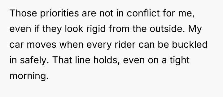Those priorities are not in conflict for me, even if...