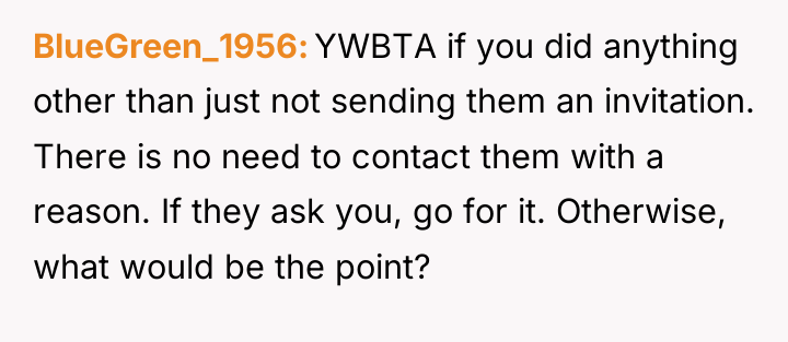 BlueGreen_1956 YWBTA if you did anything other than just not...