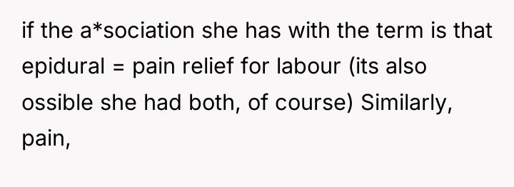 if the a*sociation she has with the term is that...