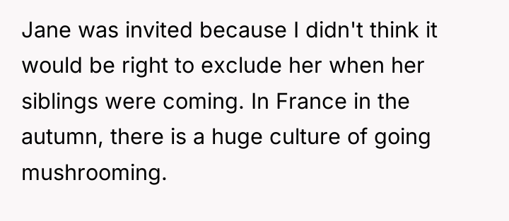 Jane was invited because I didn't think it would be...