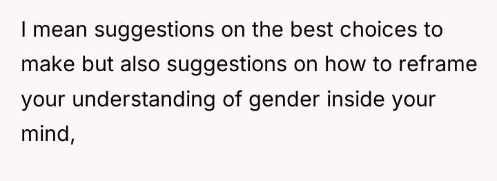 I mean suggestions on the best choices to make but...