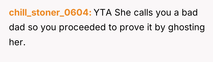 chill_stoner_0604 YTA She calls you a bad dad so you...