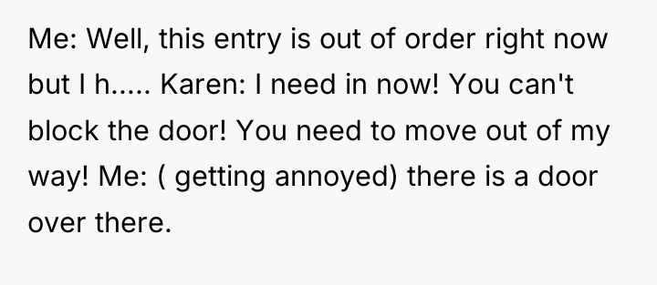 Me: Well, this entry is out of order right now...