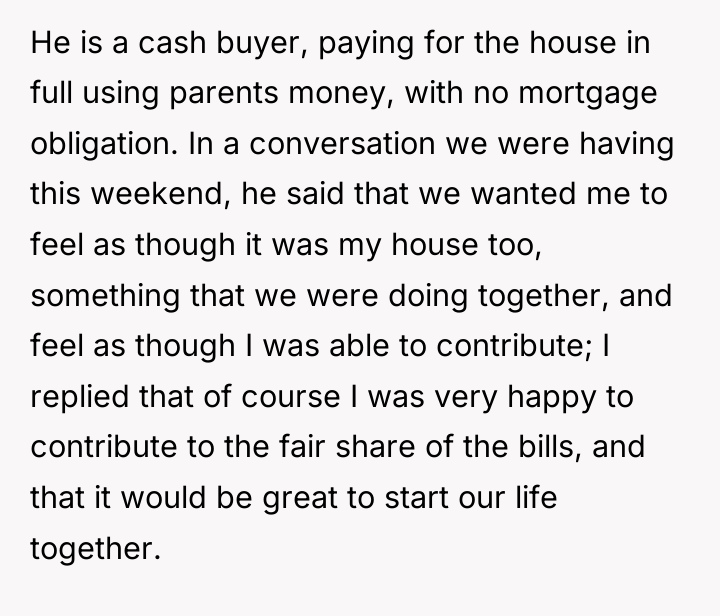 He is a cash buyer, paying for the house in...
