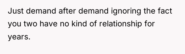 Just demand after demand ignoring the fact you two have...