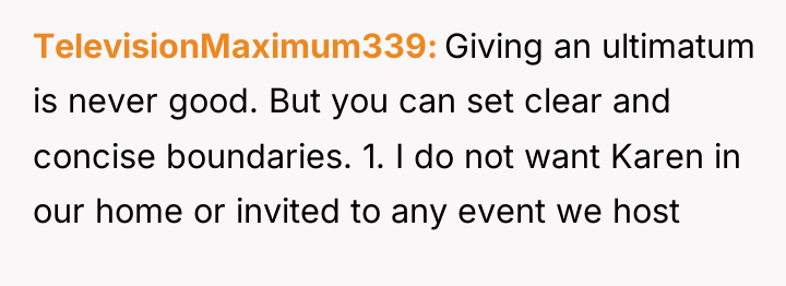 TelevisionMaximum339 Giving an ultimatum is never good. But you can...