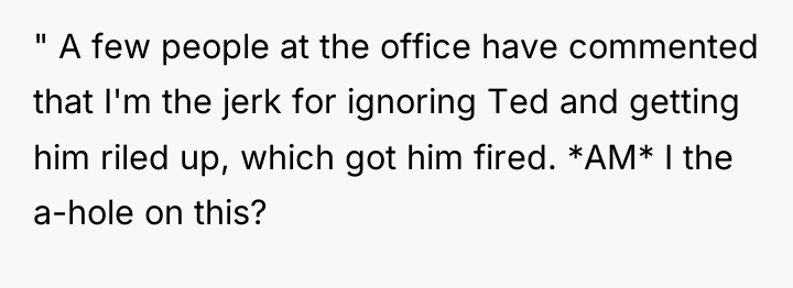 " A few people at the office have commented that...