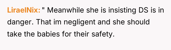 LiraelNix " Meanwhile she is insisting DS is in danger....