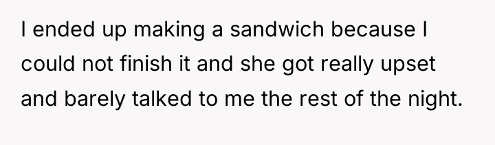I ended up making a sandwich because I could not...