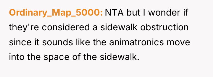 Ordinary_Map_5000 NTA but I wonder if they're considered a sidewalk...