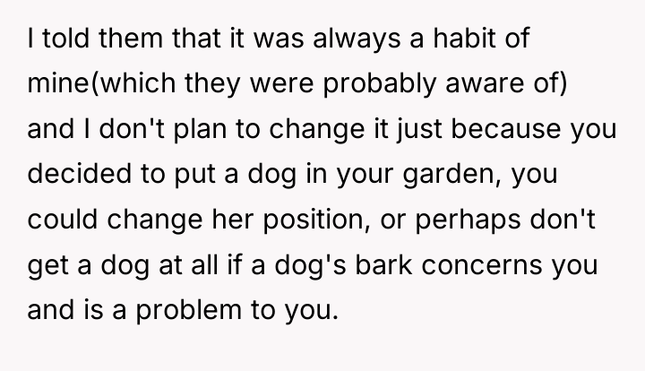 I told them that it was always a habit of...