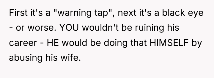 First it's a "warning tap", next it's a black eye...