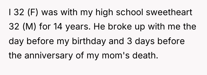 I 32 (F) was with my high school sweetheart 32...
