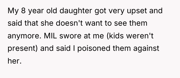 My 8 year old daughter got very upset and said...