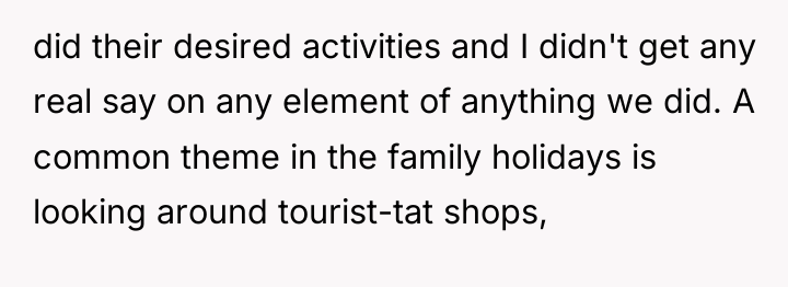 did their desired activities and I didn't get any real...