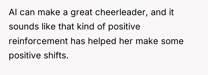 AI can make a great cheerleader, and it sounds like...