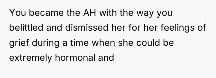 You became the AH with the way you belittled and...