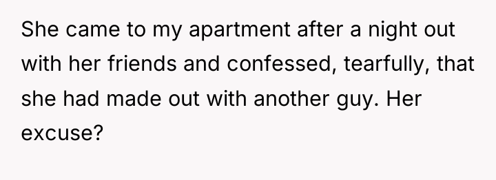 She came to my apartment after a night out with...