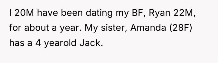 I 20M have been dating my BF, Ryan 22M, for...