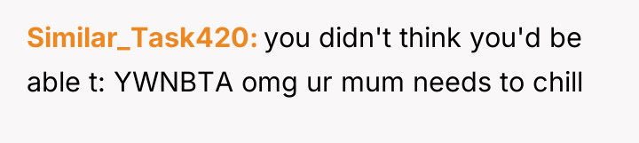 Similar_Task420 you didn't think you'd be able t: YWNBTA omg...