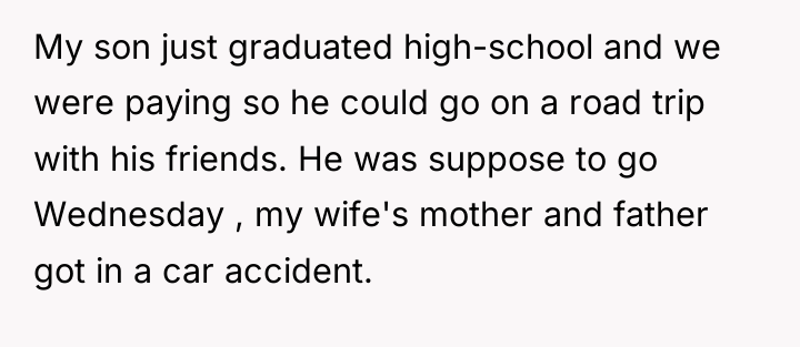 My son just graduated high-school and we were paying so...