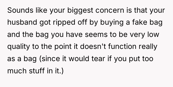 Sounds like your biggest concern is that your husband got...