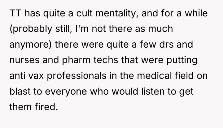 TT has quite a cult mentality, and for a while...