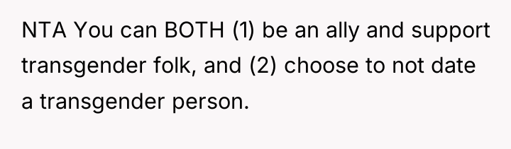 NTA You can BOTH (1) be an ally and support...