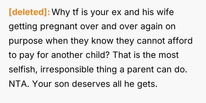 [deleted] Why tf is your ex and his wife getting...