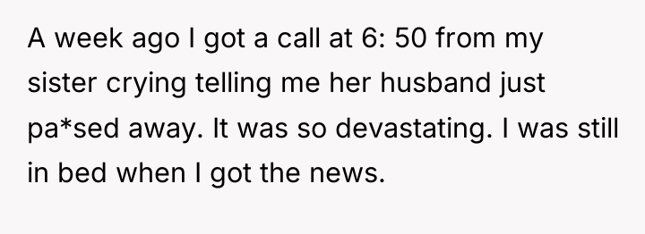 A week ago I got a call at 6: 50...