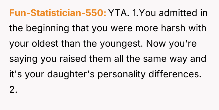 Fun-Statistician-550 YTA. 1.You admitted in the beginning that you were...