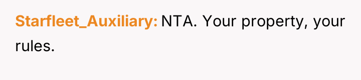 Starfleet_Auxiliary NTA. Your property, your rules.