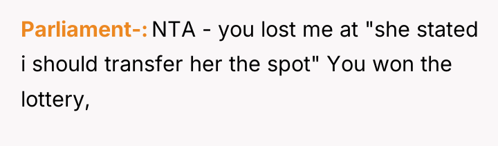 Parliament- NTA - you lost me at "she stated i...