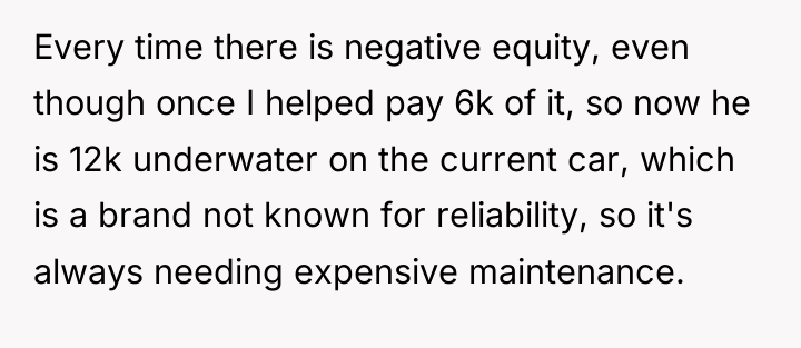 Every time there is negative equity, even though once I...