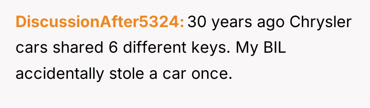 DiscussionAfter5324 30 years ago Chrysler cars shared 6 different keys....