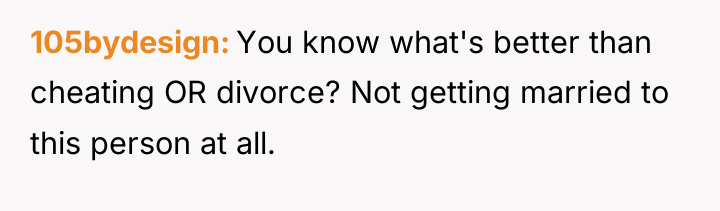 105bydesign You know what's better than cheating OR divorce? Not...
