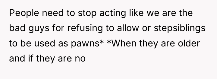 People need to stop acting like we are the bad...